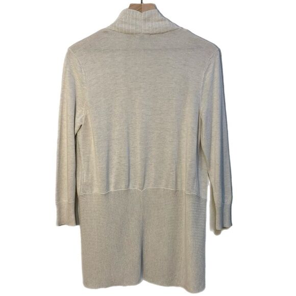 Lilla P Cream Cardigan with Shawl Collar and Relaxed Fit. - Picture 2 of 10